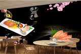 Avikalp MWZ3161 Meat Buns Oil Pink Flowers HD Wallpaper for Cafe Restaurant