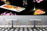 Avikalp MWZ3161 Meat Buns Oil Pink Flowers HD Wallpaper for Cafe Restaurant