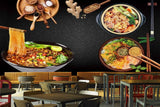 Avikalp MWZ3162 Noodles Spices Salads HD Wallpaper for Cafe Restaurant