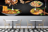 Avikalp MWZ3162 Noodles Spices Salads HD Wallpaper for Cafe Restaurant