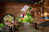 Avikalp MWZ3163 Salads Onions Herbs Tomatoes Cabbage Raddish HD Wallpaper for Cafe Restaurant