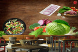Avikalp MWZ3163 Salads Onions Herbs Tomatoes Cabbage Raddish HD Wallpaper for Cafe Restaurant