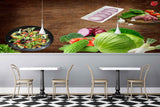 Avikalp MWZ3163 Salads Onions Herbs Tomatoes Cabbage Raddish HD Wallpaper for Cafe Restaurant