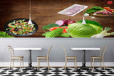 Avikalp MWZ3163 Salads Onions Herbs Tomatoes Cabbage Raddish HD Wallpaper for Cafe Restaurant