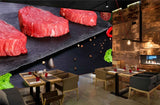 Avikalp MWZ3164 Meat Flesh Spices Herbs HD Wallpaper for Cafe Restaurant