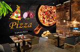 Avikalp MWZ3167 Pizza Potatoes Onions HD Wallpaper for Cafe Restaurant