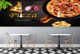 Avikalp MWZ3167 Pizza Potatoes Onions HD Wallpaper for Cafe Restaurant