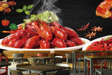 Avikalp MWZ3169 Spices Prawns Mirchi Capsicum Carrot HD Wallpaper for Cafe Restaurant