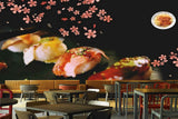 Avikalp MWZ3175 Donuts Noodles Pink Flowers HD Wallpaper for Cafe Restaurant