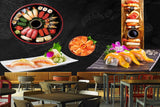 Avikalp MWZ3182 Food Items Flesh Meat Leaves Flowers HD Wallpaper for Cafe Restaurant