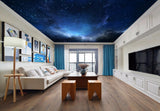 Avikalp MWZ3200 Blue Black Space Stars HD Wallpaper for Ceiling