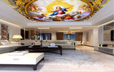 Avikalp MWZ3210 People Wings Kids Flowers Design HD Wallpaper for Ceiling