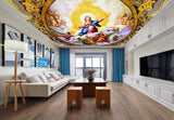 Avikalp MWZ3210 People Wings Kids Flowers Design HD Wallpaper for Ceiling