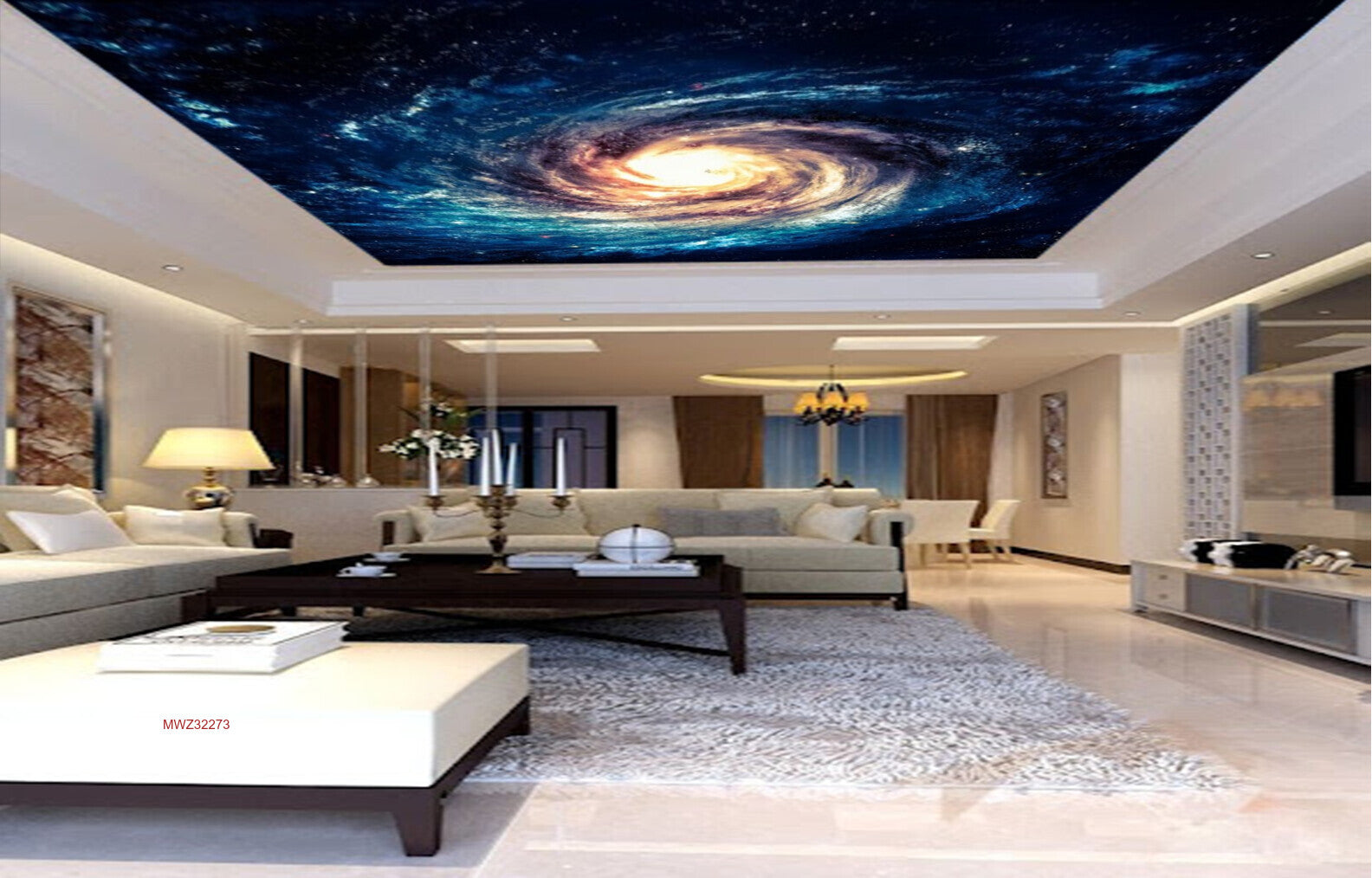 Avikalp MWZ3227 Sun Galaxy Stars HD Wallpaper for Ceiling