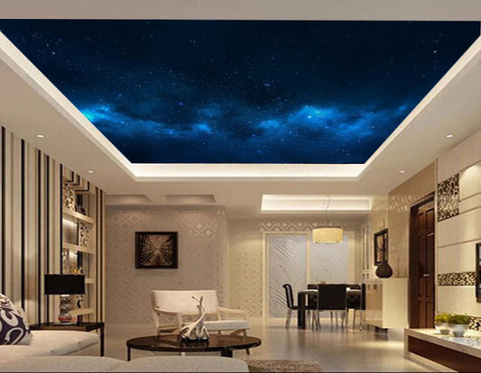 Avikalp MWZ3231 Blue Black Sky Stars HD Wallpaper for Ceiling