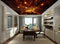 Avikalp MWZ3271 Orange Red Space Stars HD Wallpaper for Ceiling