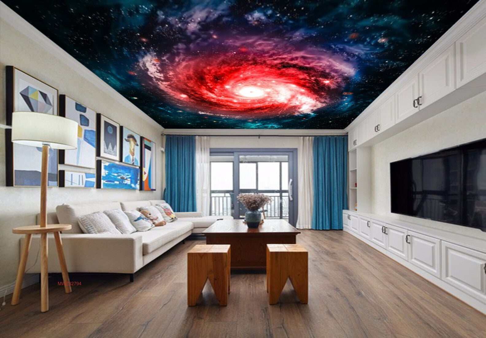Avikalp MWZ3279 Sun Moon Stars Galaxy HD Wallpaper for Ceiling