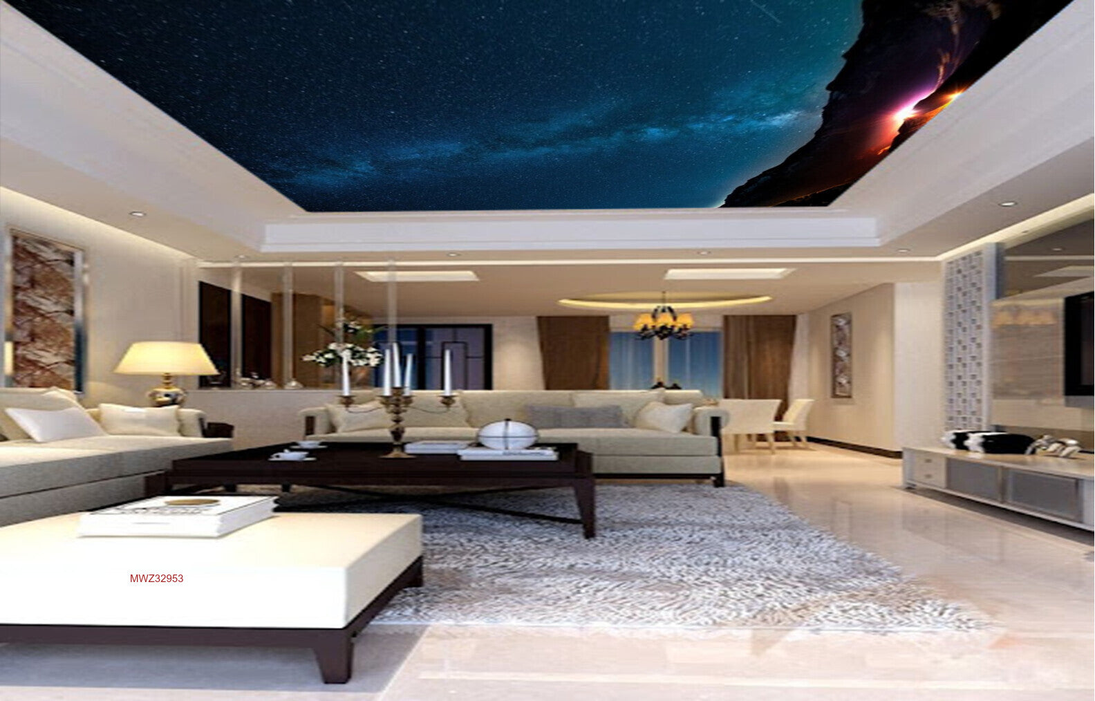 Avikalp MWZ3295 Space Galaxy Sun HD Wallpaper for Ceiling
