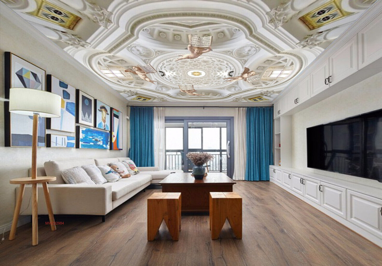 Avikalp MWZ3298 Palace Kids Monuments HD Wallpaper for Ceiling