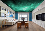 Avikalp MWZ3316 Space Stars Green Galaxy HD Wallpaper for Ceiling
