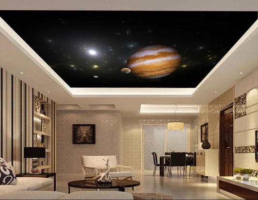 Avikalp MWZ3322 Solar System Sun Moon HD Wallpaper for Ceiling