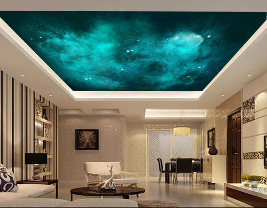 Avikalp MWZ3332 Space Clouds Stars HD Wallpaper for Ceiling