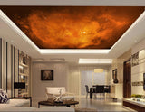 Avikalp MWZ3333 Galaxy Orange Sun Stars HD Wallpaper for Ceiling