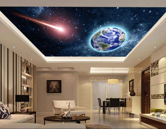 Avikalp MWZ3334 Earth Stars Sun HD Wallpaper for Ceiling