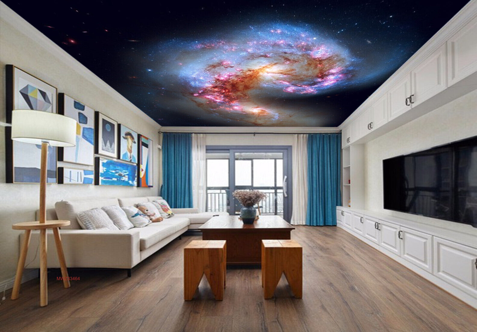 Avikalp MWZ3346 Clouds Sky Stars Moon HD Wallpaper for Ceiling