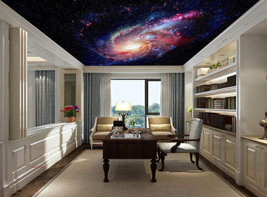Avikalp MWZ3354 Black Galaxy Sun HD Wallpaper for Ceiling