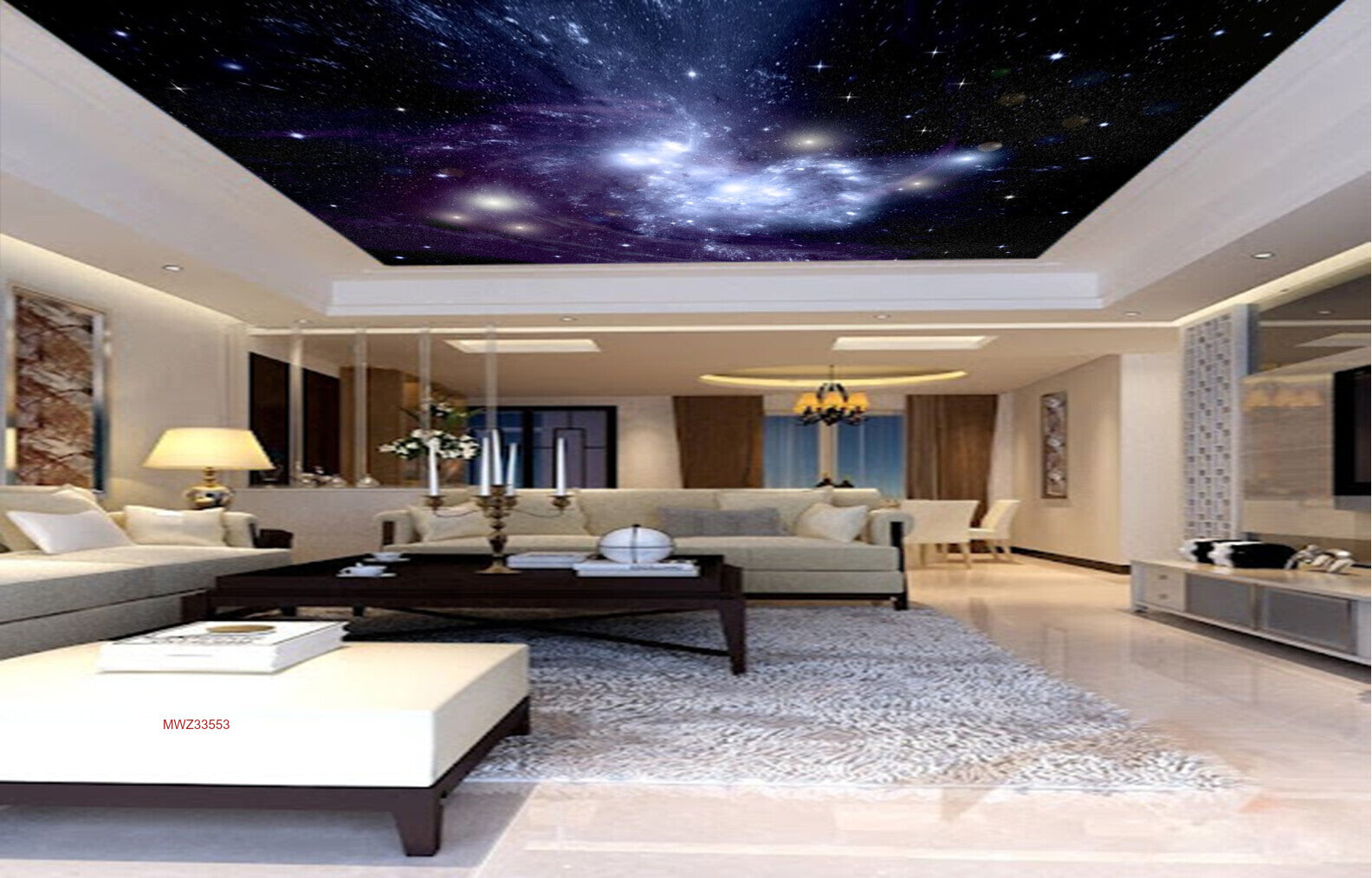 Avikalp MWZ3355 Stars Galaxy Moon HD Wallpaper for Ceiling