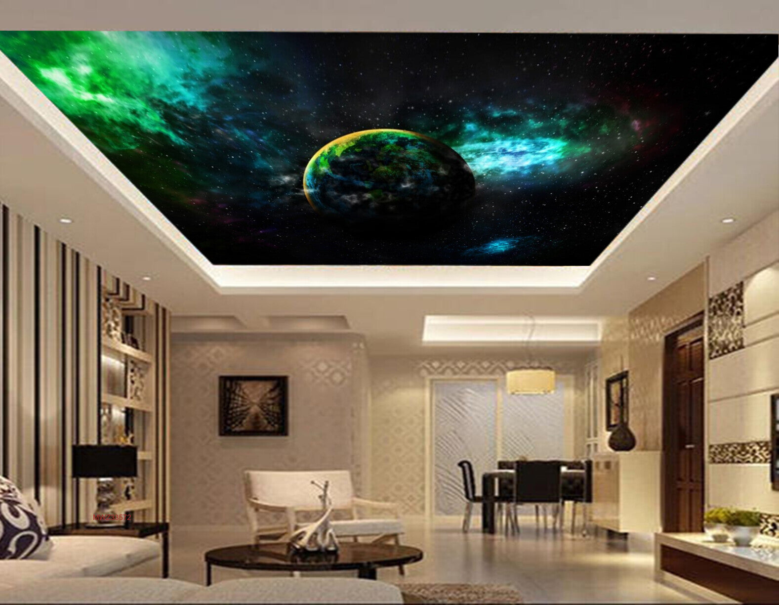 Avikalp MWZ3357 Globals Solar System Stars HD Wallpaper for Ceiling