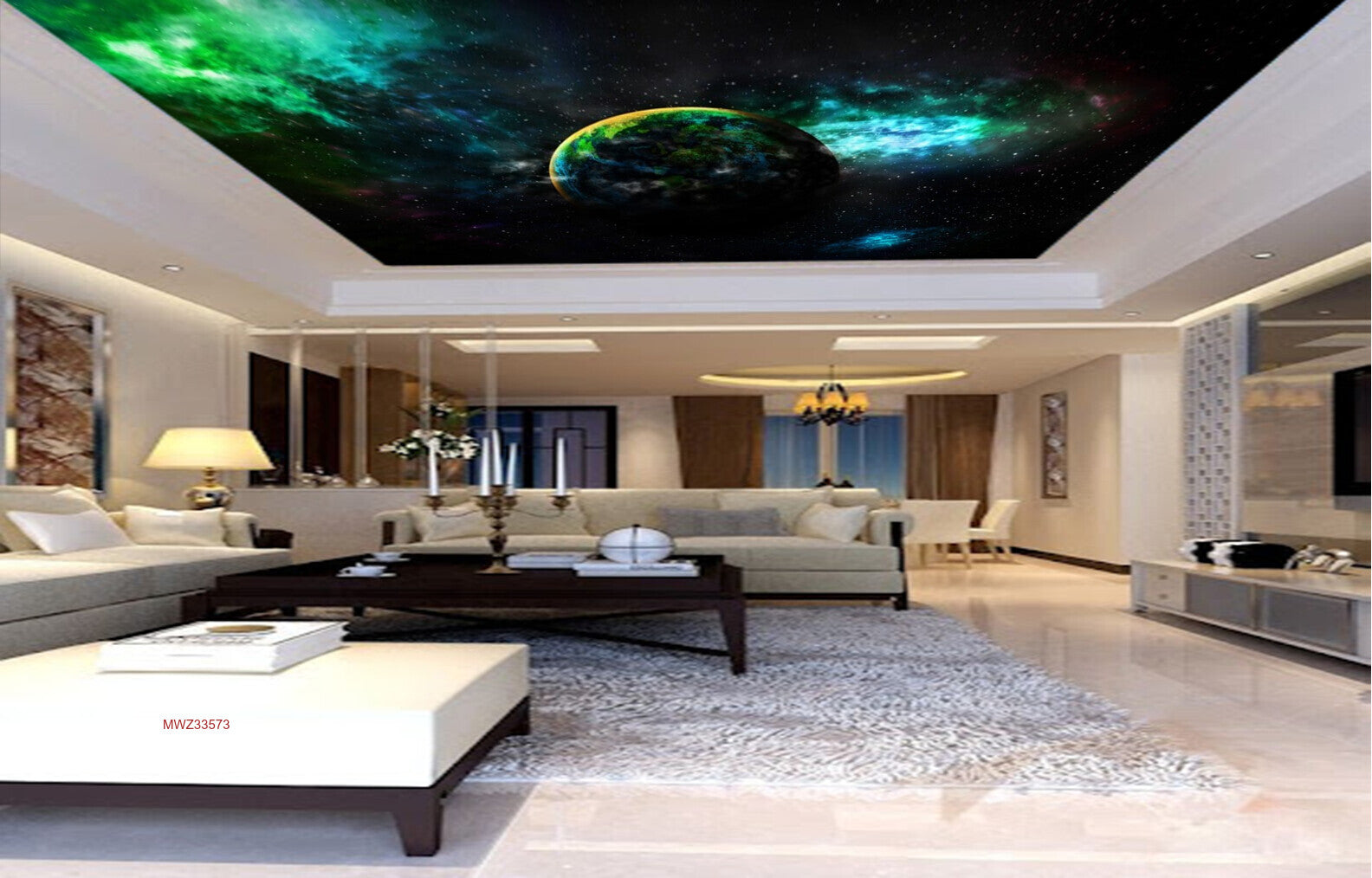 Avikalp MWZ3357 Globals Solar System Stars HD Wallpaper for Ceiling