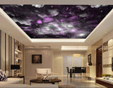 Avikalp MWZ3364 Purple White Space Stara HD Wallpaper for Ceiling