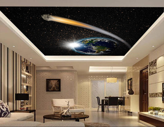 Avikalp MWZ3373 Sun Earth Stars HD Wallpaper for Ceiling