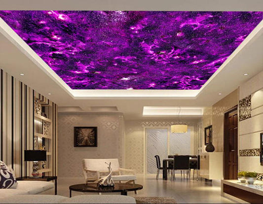 Avikalp MWZ3376 Pink Space Stars HD Wallpaper for Ceiling