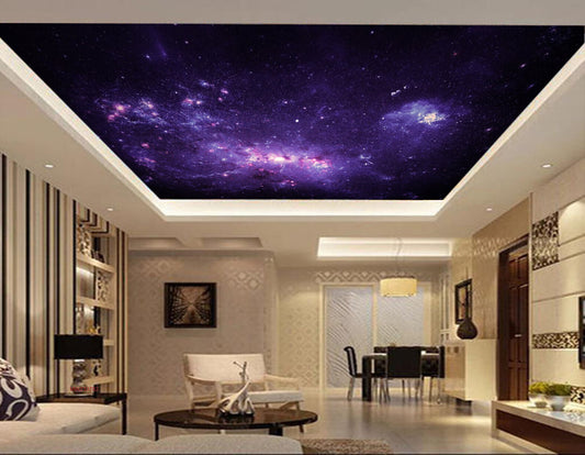 Avikalp MWZ3378 Purple Space Stars HD Wallpaper for Ceiling