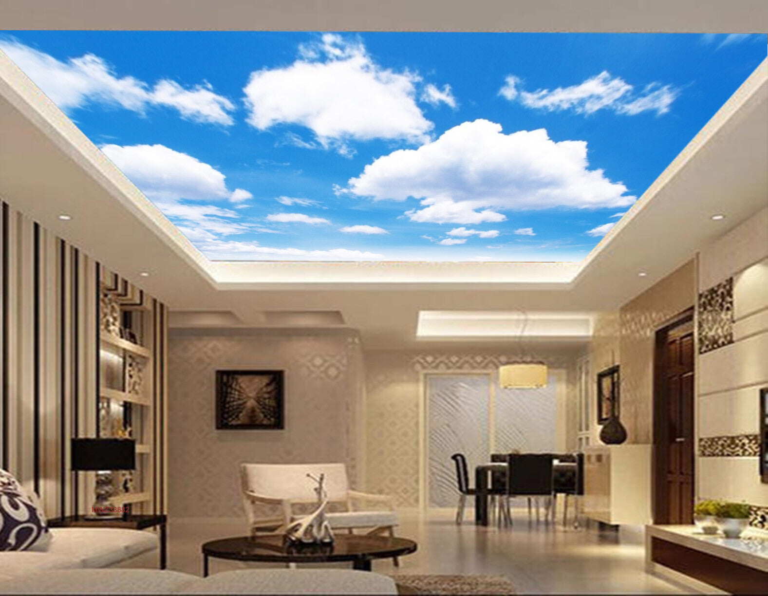 Avikalp MWZ3388 Sky Clouds HD Wallpaper for Ceiling