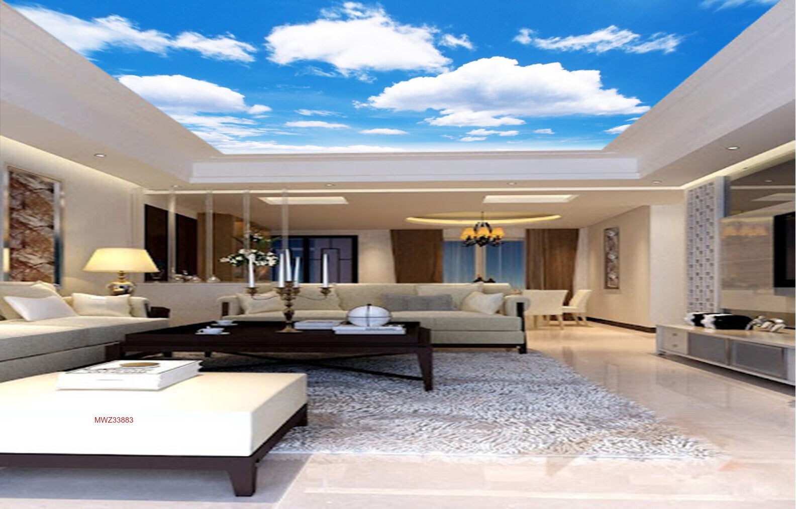 Avikalp MWZ3388 Sky Clouds HD Wallpaper for Ceiling