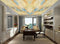 Avikalp MWZ3413 Cream Orange Blue Texture HD Wallpaper for Ceiling