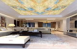 Avikalp MWZ3413 Cream Orange Blue Texture HD Wallpaper for Ceiling