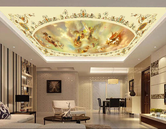 Avikalp MWZ3417 Clouds People Designs HD Wallpaper for Ceiling