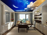 Avikalp MWZ3420 Moon Stars Clouds Sky HD Wallpaper for Ceiling