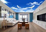 Avikalp MWZ3426 Clouds Birds Sun Sky HD Wallpaper for Ceiling