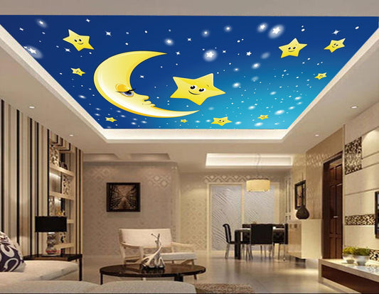 Avikalp MWZ3427 Moon Stars Sky HD Wallpaper for Ceiling