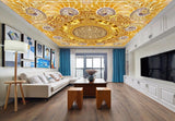 Avikalp MWZ3431 Golden White Shining Designs HD Wallpaper for Ceiling
