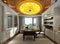 Avikalp MWZ3441 Golden Orange Flower Design HD Wallpaper for Ceiling