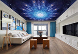 Avikalp MWZ3445 Blue White Diamond Shining Stars HD Wallpaper for Ceiling