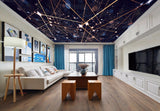 Avikalp MWZ3446 Stars Rhombus Shaped Designs HD Wallpaper for Ceiling