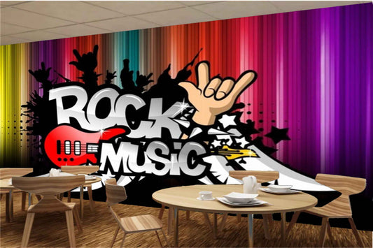 Avikalp MWZ3456 Rock Music Guitar HD Wallpaper for Disco Club Karaoke